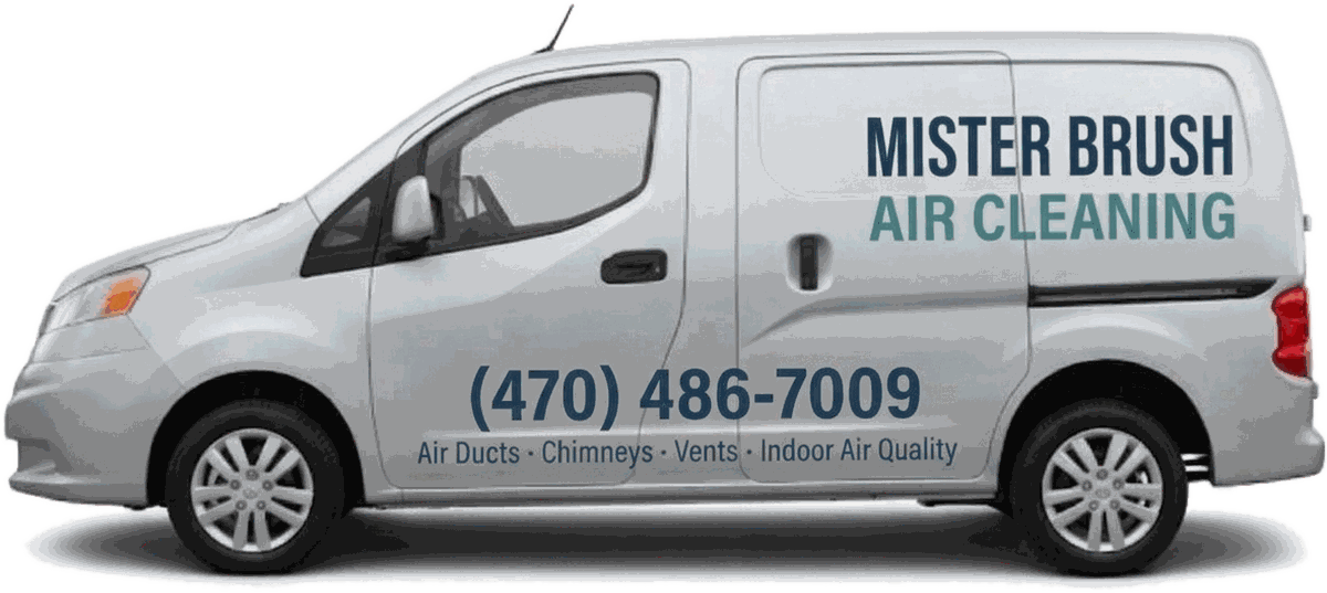 Mister Brush Air Cleaning service van